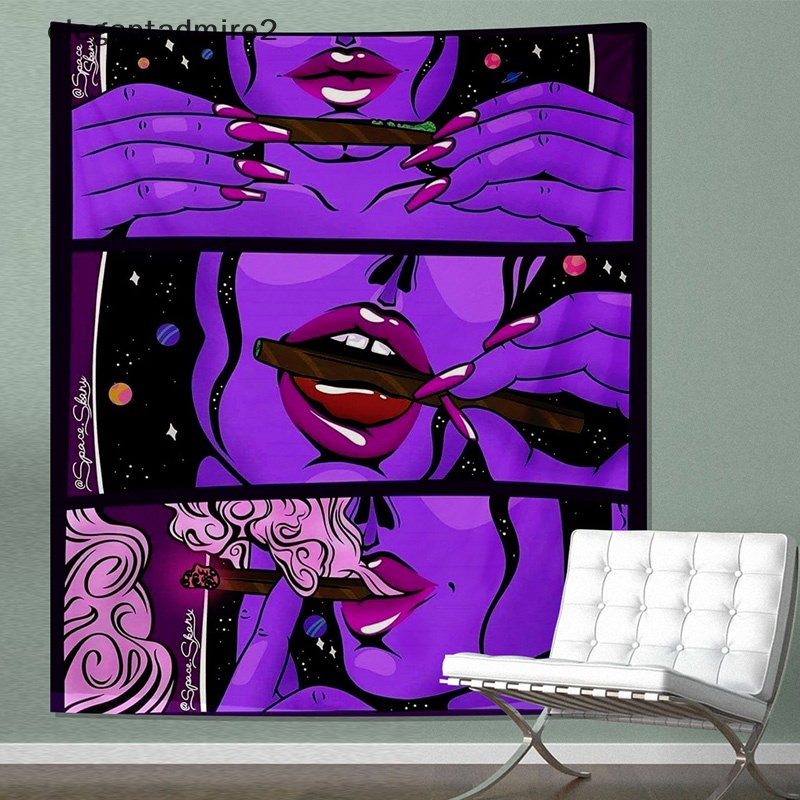 [Gant] Thảm Treo Tường Họa Tiết Cô Gái Cá Tính Nghệ Thuật Mandala Yoga Picnic.