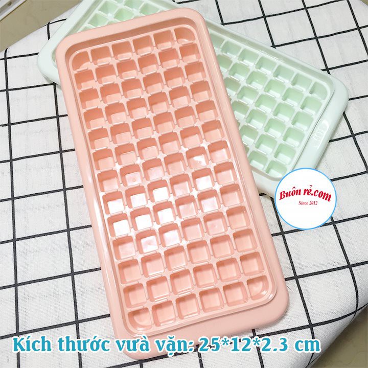 Khay đá 78 viên nhựa Việt Nhật 6977, vỉ đá vuông làm khuôn thạch rau câu, socola, chè khúc bạch, đồ ăn dặm cho bé -01343
