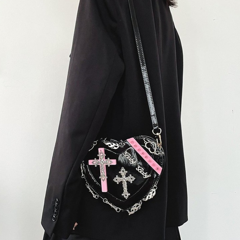 Túi Đeo Chéo Phong Cách Gothic Punk Nhật Bản Dễ Thương Cho Nữ