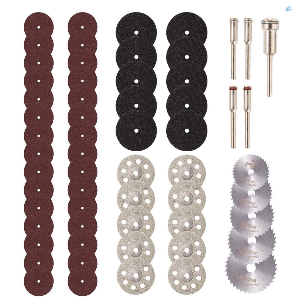 Set 60 Lưỡi Cưa Tròn HSS 545 Chuyên Dụng Cho Cắt Gỗ / Nhựa / Kính / Kim Cương