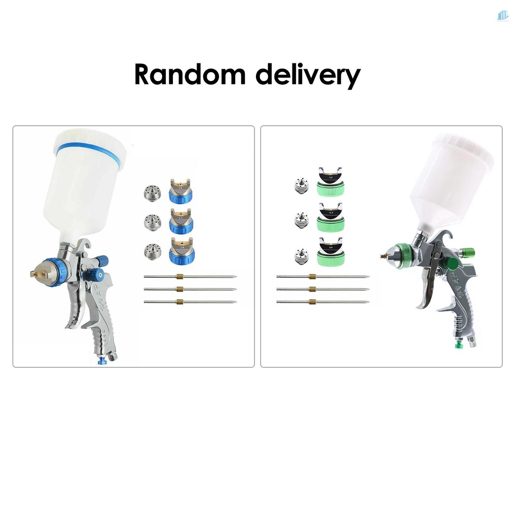 Bộ Dụng Cụ Phun Sơn Xe Hơi smartwatchinone 600CC HVLP Điều Chỉnh Trọng Lực Với 3 Vòi Phun