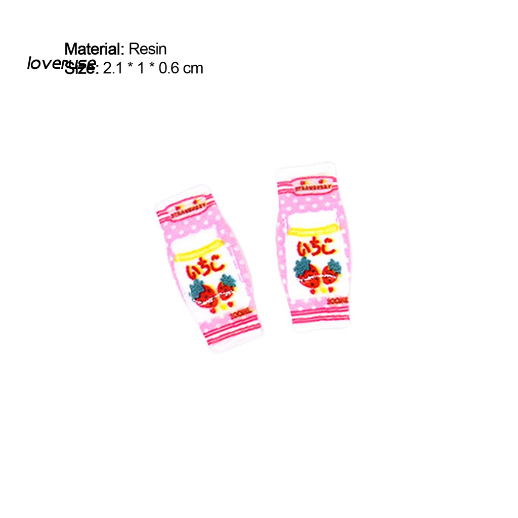 Set 5 Túi Nước Ép Dâu Tây Mini Trang Trí Nhà Búp Bê
