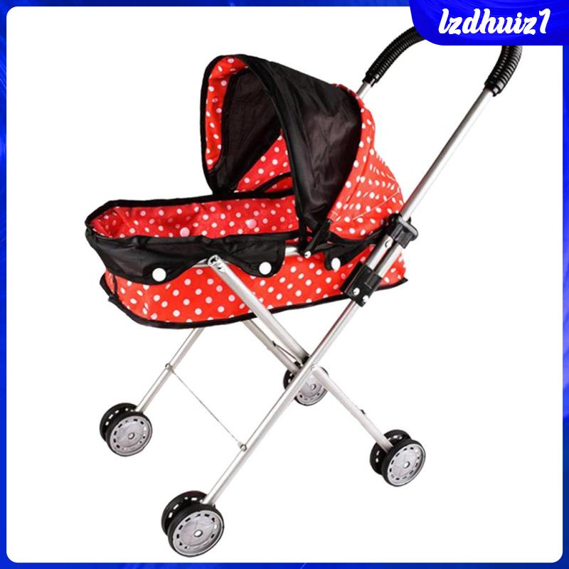 Xe Đẩy Em Bé Đồ Chơi Cho Búp Bê Màu Xanh Dương