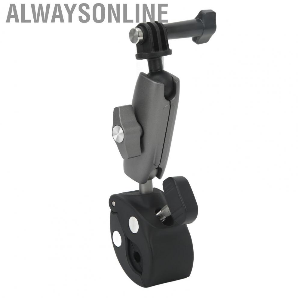 Alwaysonline Camera Motorcycle Mount  360 Degree Rotating Multifunctional Fixing Clamp with 1/4 Inch Screw for Mountain Biking