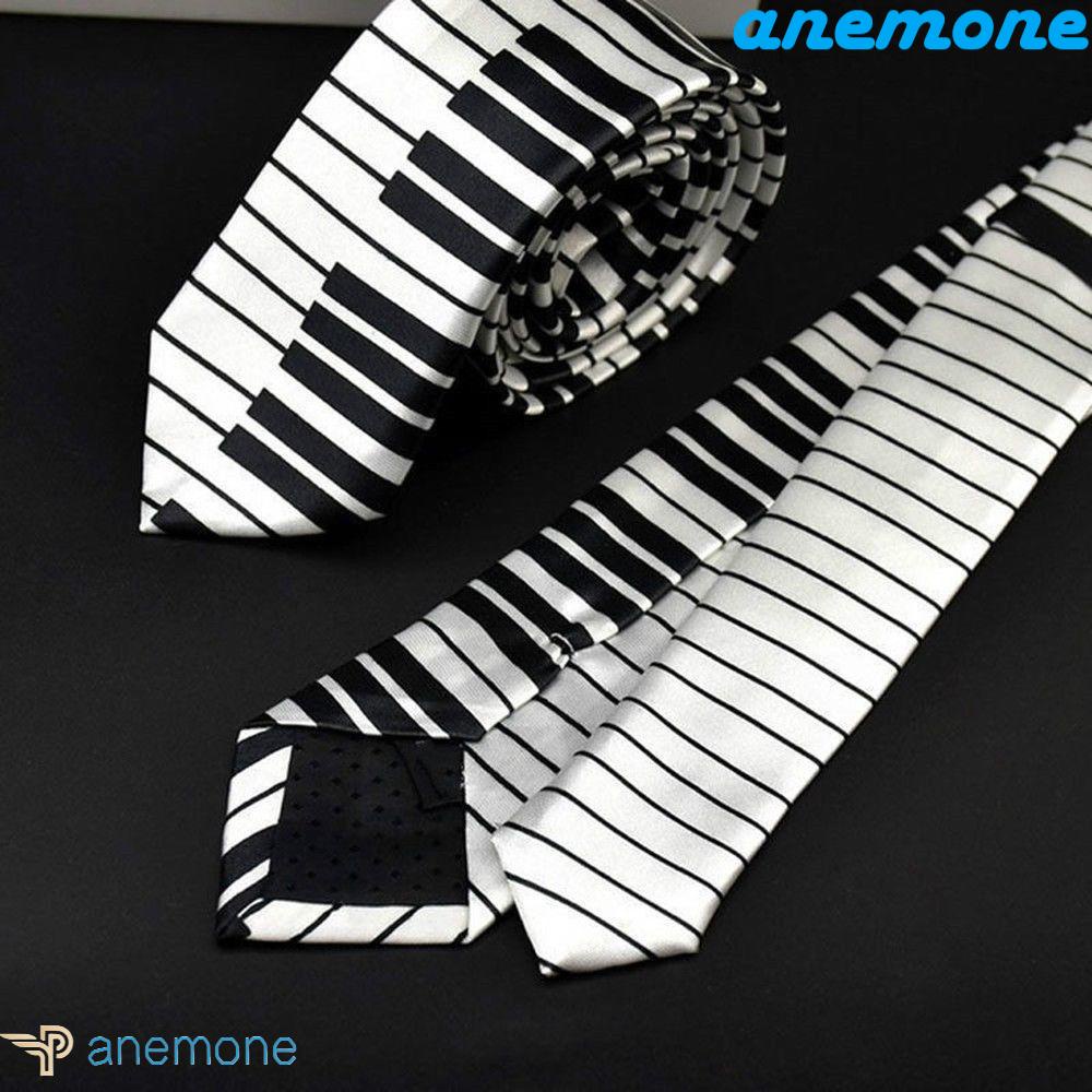 Anemone Cà Vạt Hình Phím Đàn Piano Cổ Điển Cá Tính Cho Nam