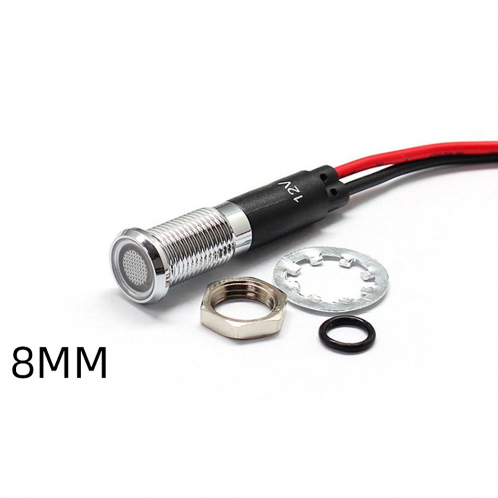 Đèn LED Tín Hiệu Đầu Phẳng 20Cm 8mm Bằng Kim Loại Chuyên Dụng