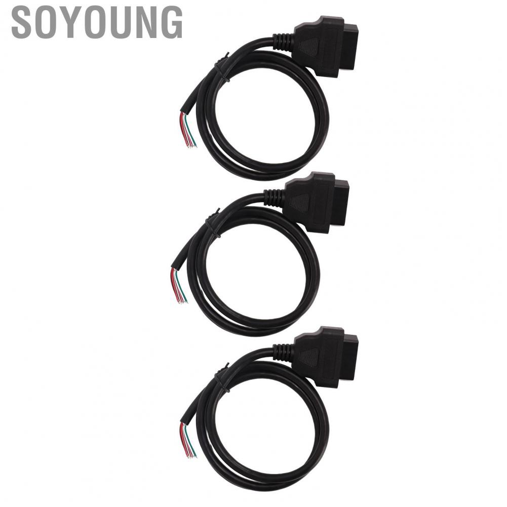 Soyoung OBD Connector Cable  Wear Resistant Female To Color Bare Wire Wide Compatibility OBD2 Adapter Cable Durable  for Vehicles
