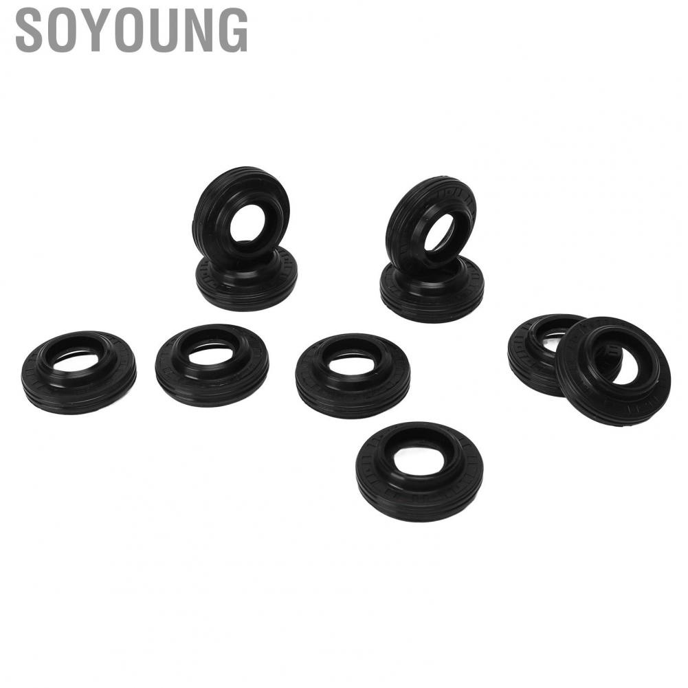 Soyoung AC Compressor Oil Seal  Black Moisture Resistant AC Compressor Shaft Seal Kit 10 PCS Perfect Match  for DKS32C AC Compressor