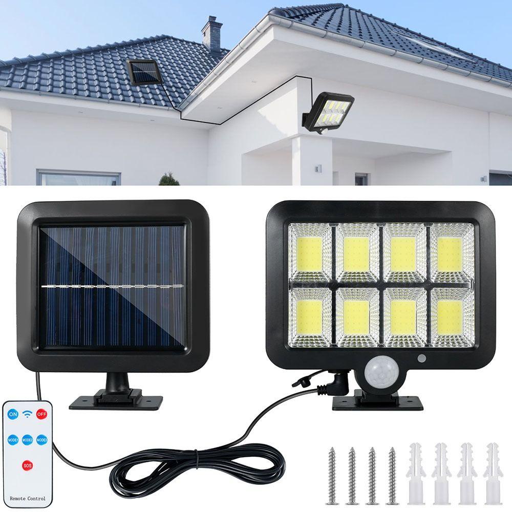 YANN1 Đèn LED 160 COB Năng Lượng Mặt Trời Cảm Biến Chuyển Động