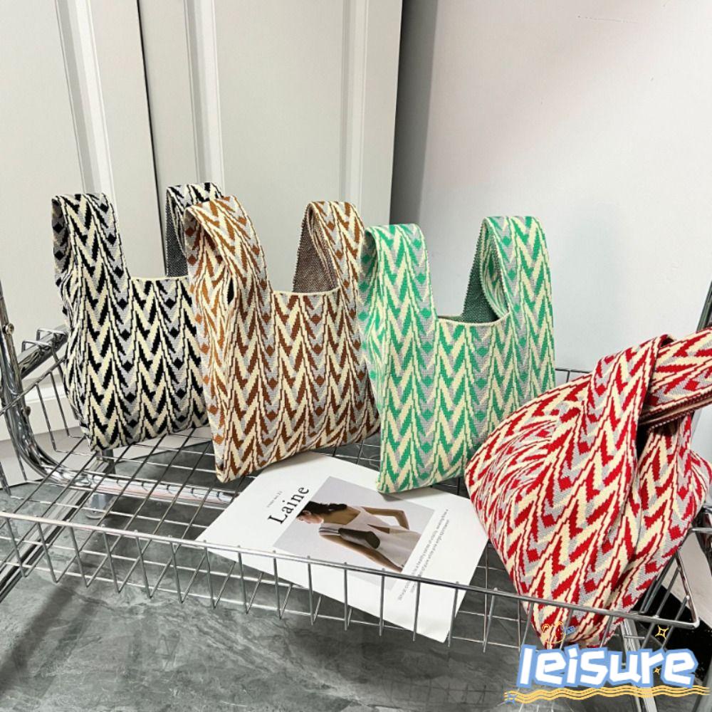 Túi Xách Đan Len Đeo Vai Thời Trang Cho Nữ