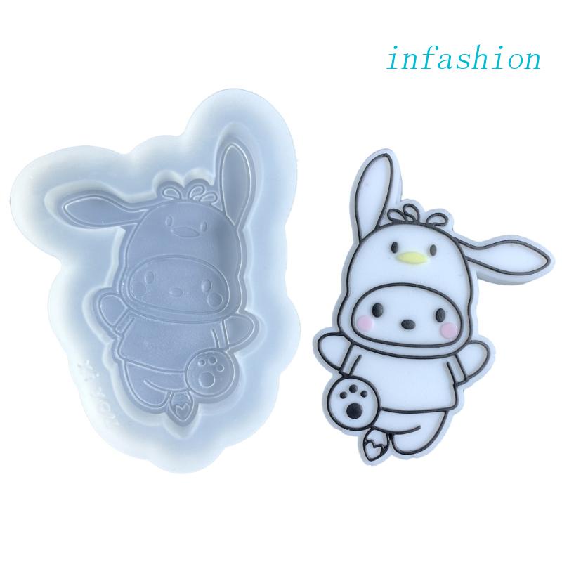 Khuôn Silicone Làm Trang Sức Epoxy Họa Tiết Hoạt Hình Có Nước Kim Tuyến DIY