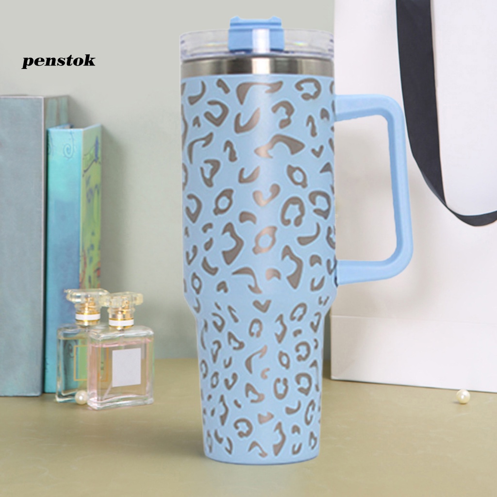 Bình Đựng Nước Nóng / Lạnh Cách Nhiệt Bằng Thép Không Gỉ Họa Tiết Da Báo Dung Tích Lớn