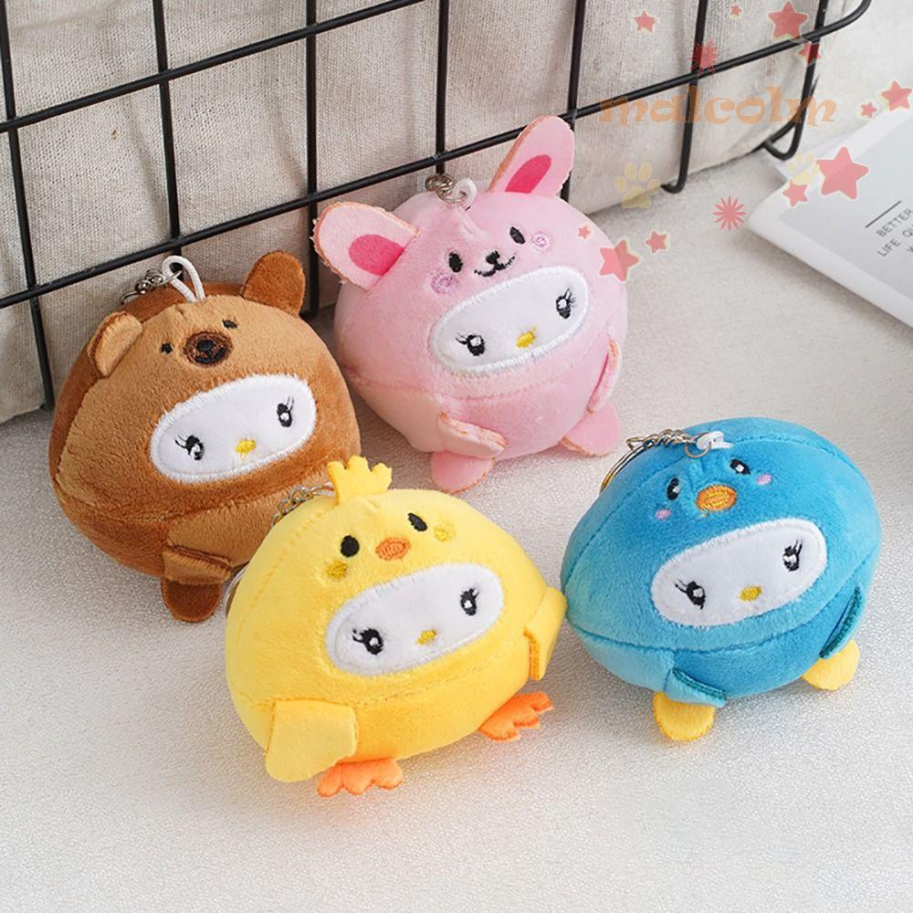 Móc Chìa Khóa Hình Thú Nhồi Bông Mềm Mại Đáng Yêu