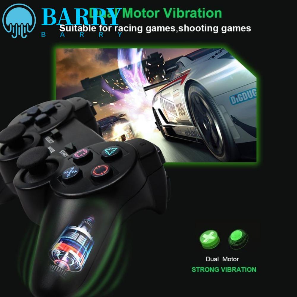 Bộ Tay Cầm Chơi Game Bluetooth Không Dây Màu Đen Trơn Cho PS2 2.4G Joypad