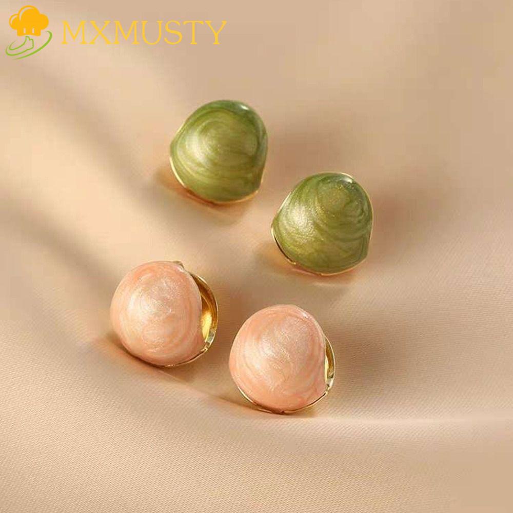 Bông Tai Hình Tròn Bằng Hợp Kim Phong Cách Hàn Quốc Thời Trang Cho Nữ