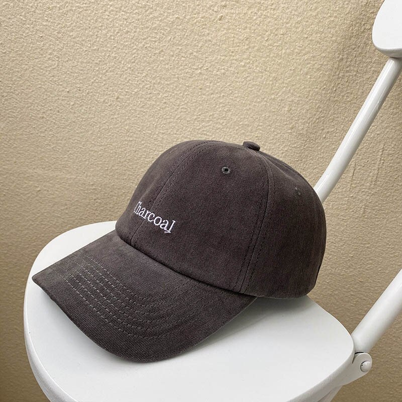 Mũ Lưỡi Trai Màu Trơn Thêu Chữ Thời Trang Mùa Hè Cho Nam Và Nữ