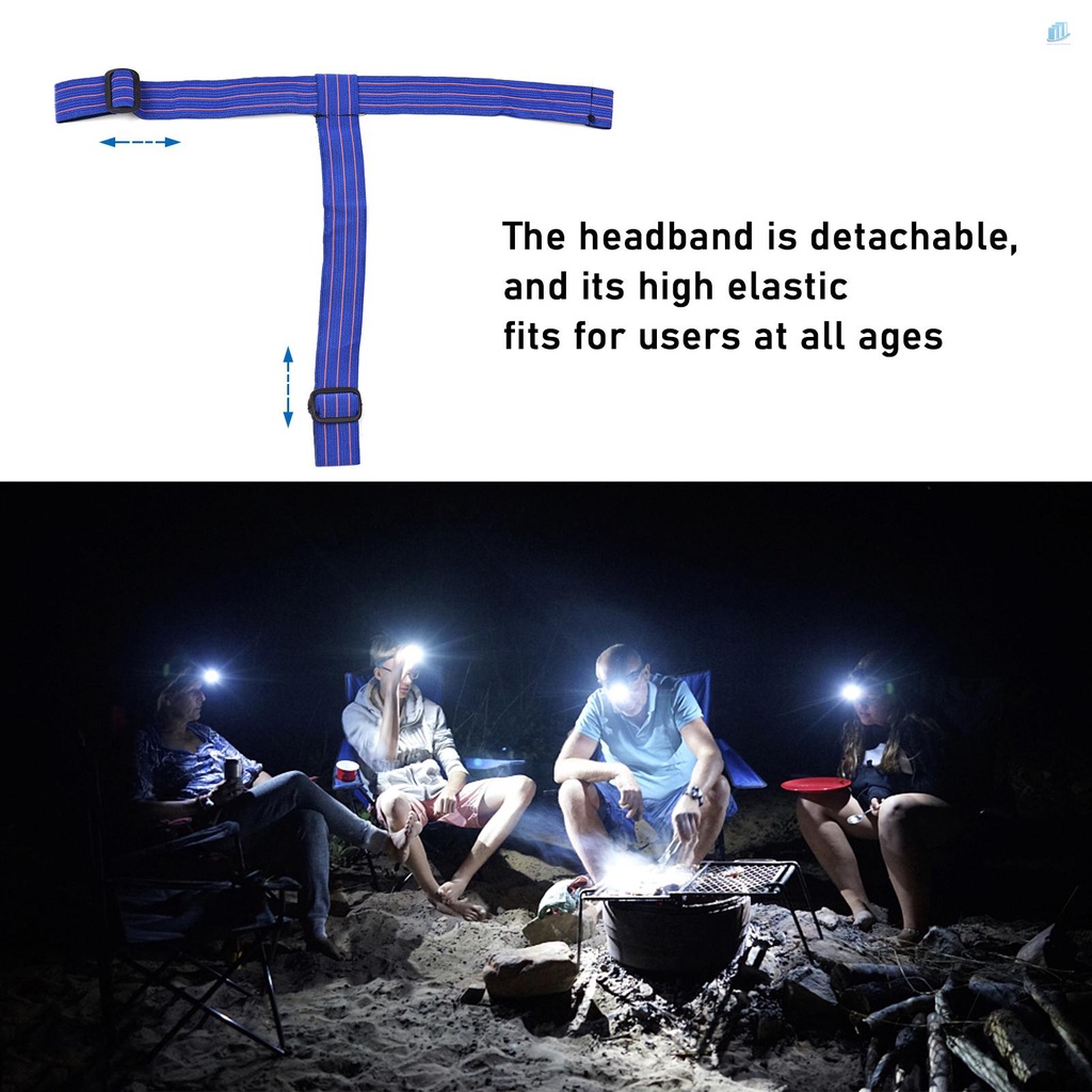 Đèn Pin LED Đeo Đầu Thông Minh 3 Chế Độ Bằng Silicon Co Giãn Chống Thấm Nước Tùy Chỉnh Tiện Dụng Chất Lượng Cao