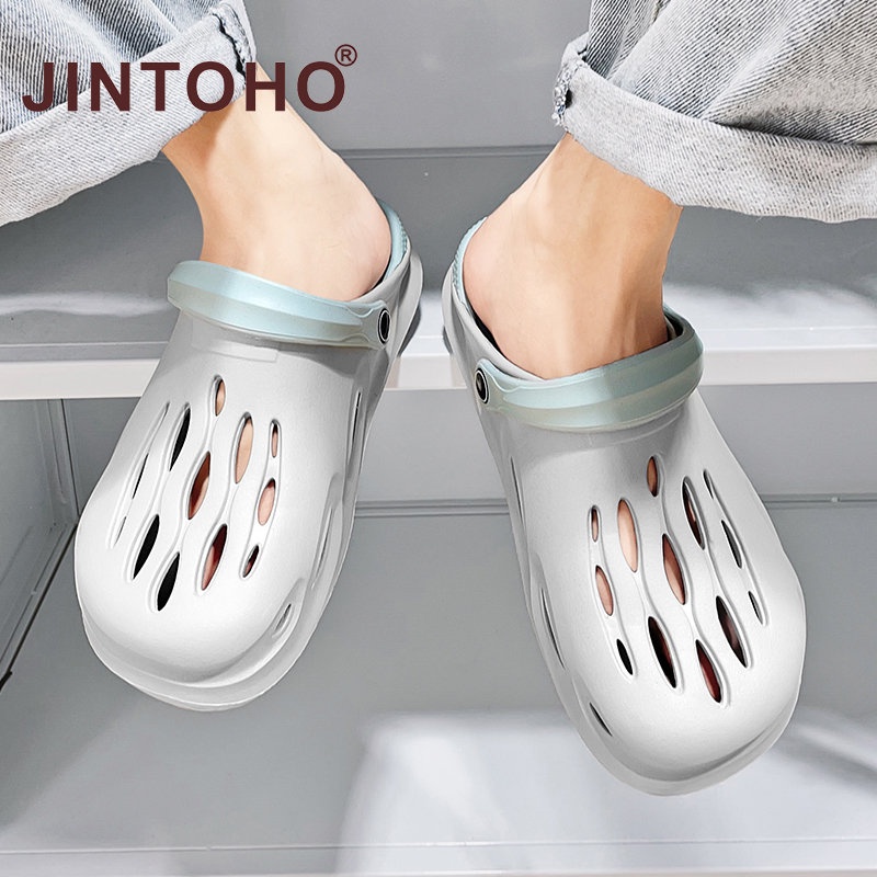 Jintoho Dép Xỏ Ngón EVA Siêu Nhẹ Chống Trượt Chống Thấm Nước Hai Cách Mang Đi Bộ Dành Cho Nam