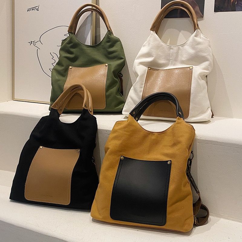 Túi Xách Canvas Cỡ Lớn Phong Cách Nhật Bản Cho Nữ