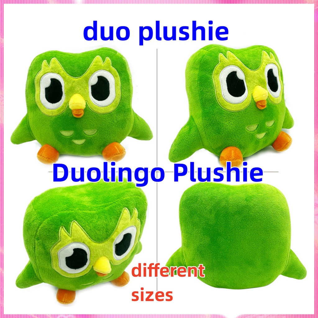 Rytanda Duolingo plush toy Thú nhồi bông hình chú cú xanh lá Duolingo kỷ niệm 10 năm làm quà tặng đồ chơi cho trẻ em