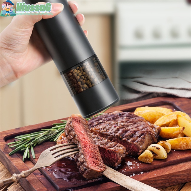 Máy Xay Tiêu Bằng Thép Không Gỉ 6 Nút Có Thể Điều Chỉnh Độ Dày