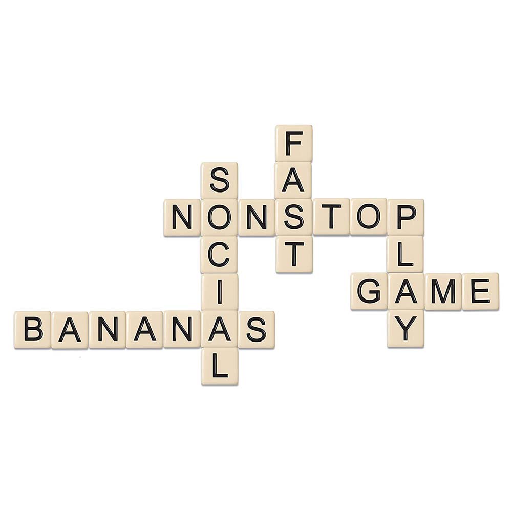 Bananagrams Crossword Game Alphabet Educational Game Scrabble Game Family Fun Game Bananagram Word Play Board