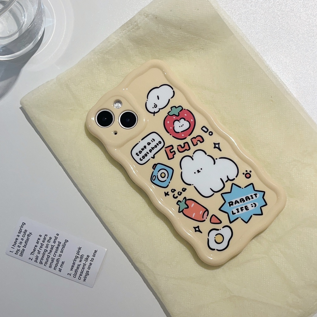 Ốp Điện Thoại TPU Mềm Chống Sốc Viền Gợn Sóng Có Giá Đỡ Cho Apple IPhone 14 13 12 11 Pro Max