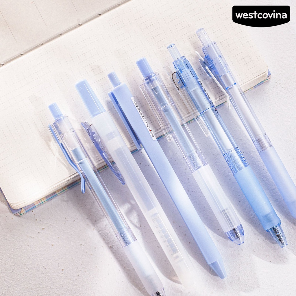 [COD]♪Set 6 Bút Mực Đen Mực Đẩy Thoải Mái Tiện Dụng