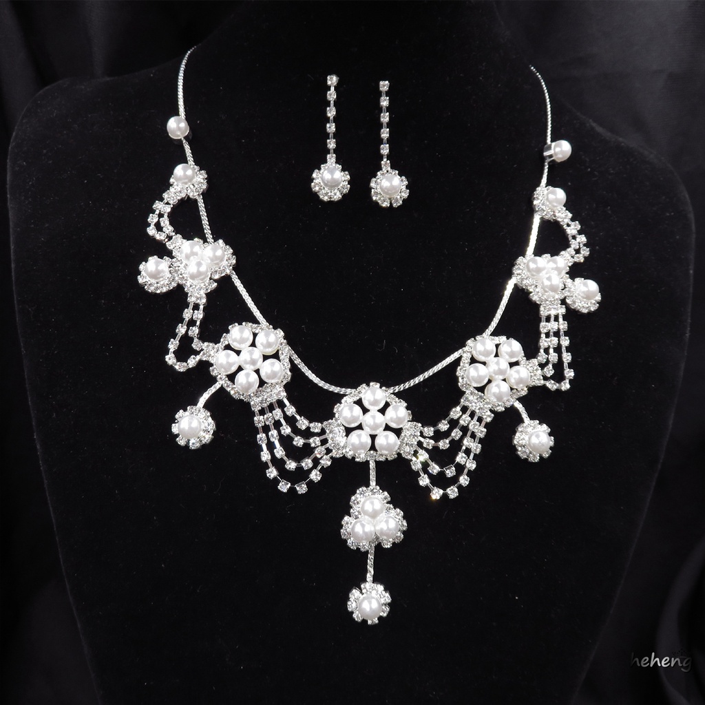 Bộ Trang Sức Hợp Kim Đính Đá Nhiều Màu Sắc