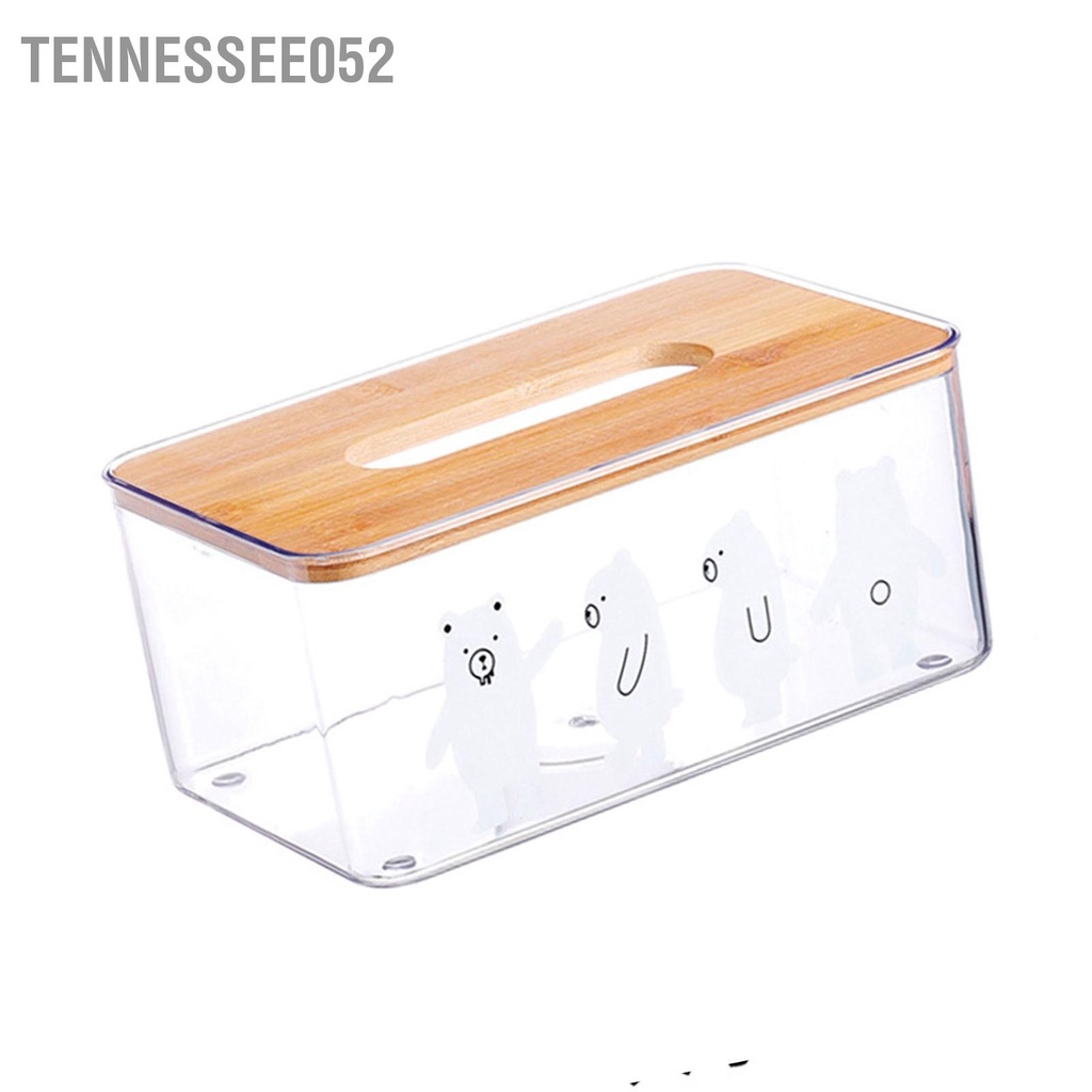 Tennessee052 Hộp khăn giấy Clear Facial đựng ăn hình chữ nhật