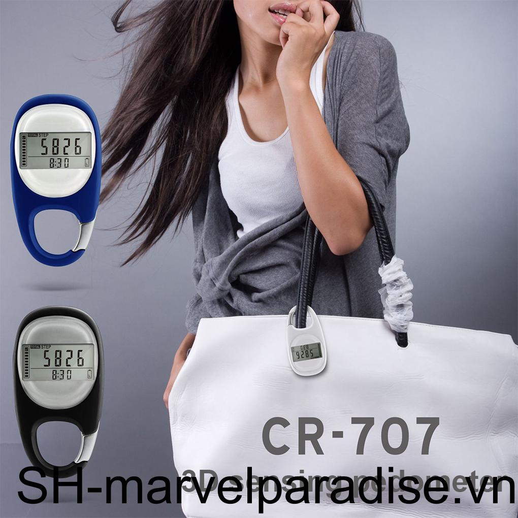 Máy Đếm Bước Màn Hình Kỹ Thuật Số Kèm Kẹp Tiện Dụng Cho Chạy Bộ Ngoài Trời