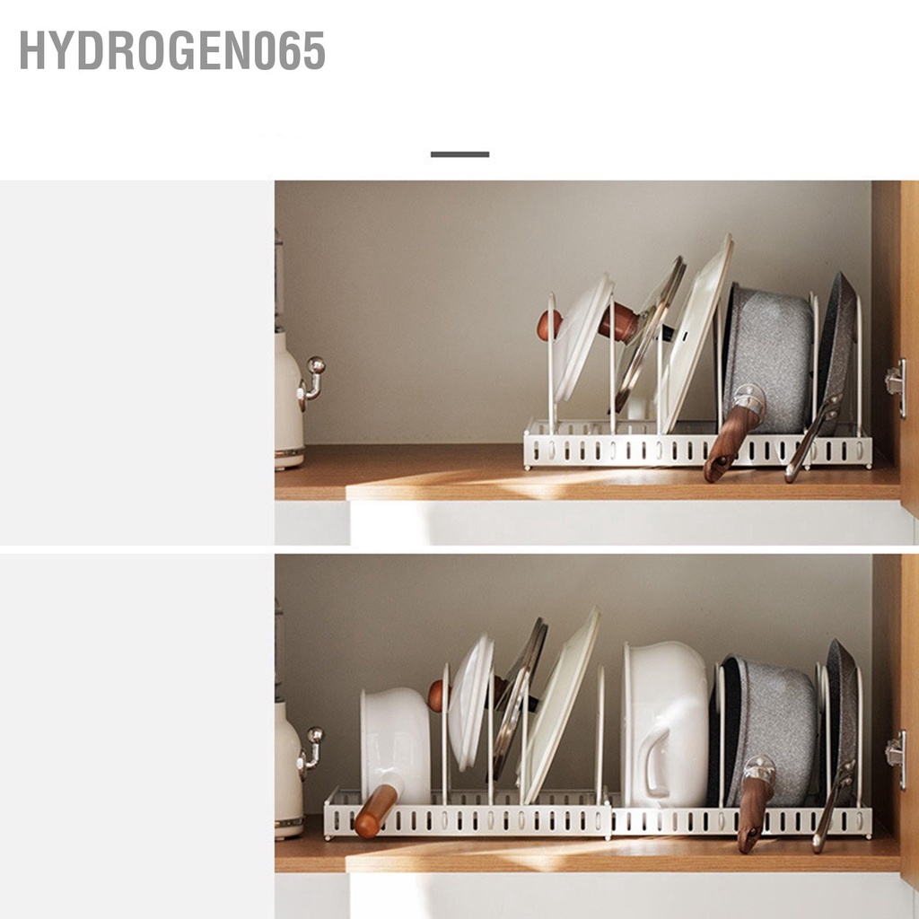 Hydrogen065 Giá đỡ nắp nồi bằng sắt tổ chức có thể thu vào cho nhiều dụng cụ nấu nướng phổ thông