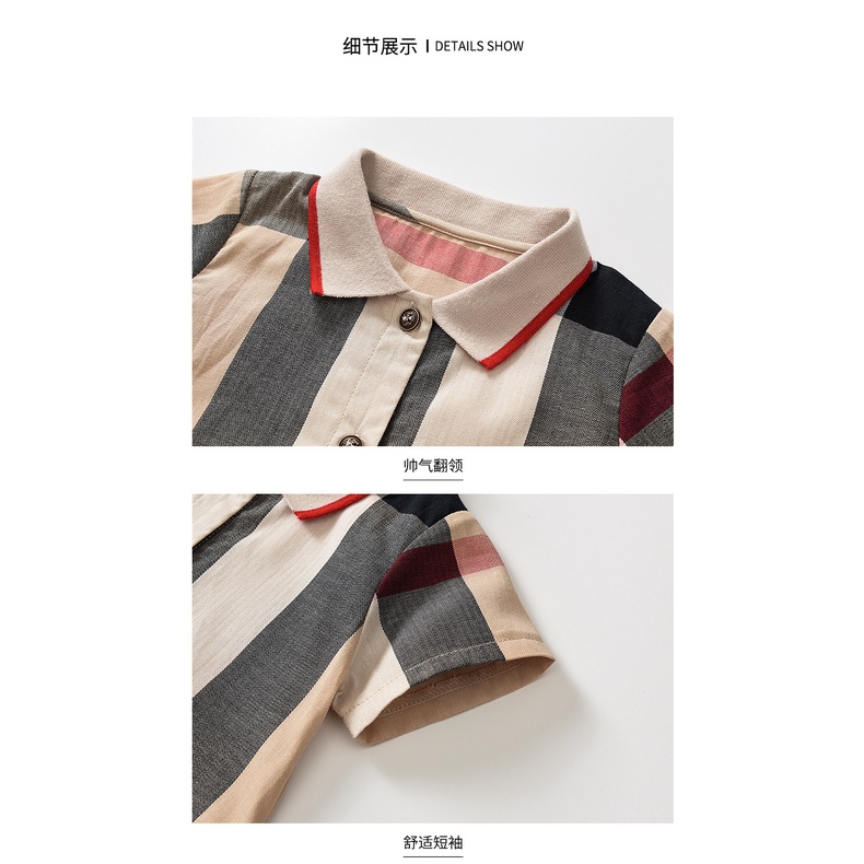 Áo Liền Quần Polo Tay Ngắn Thời Trang Cho Bé Trai 0-18 Tháng Tuổi