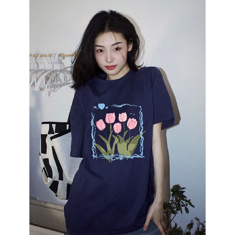 Áo Thun Unisex 100% Cotton Nguyên Chất Ngắn Tay Phong Cách Hàn Quốc Mới NRVP 2023