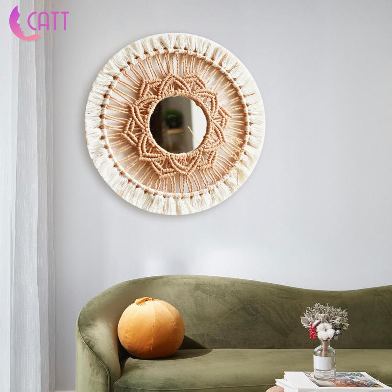 Gương Macrame Thủ Công Treo Tường Trang Trí Phòng Ngủ / Phòng Bé Phong Cách Boho 1