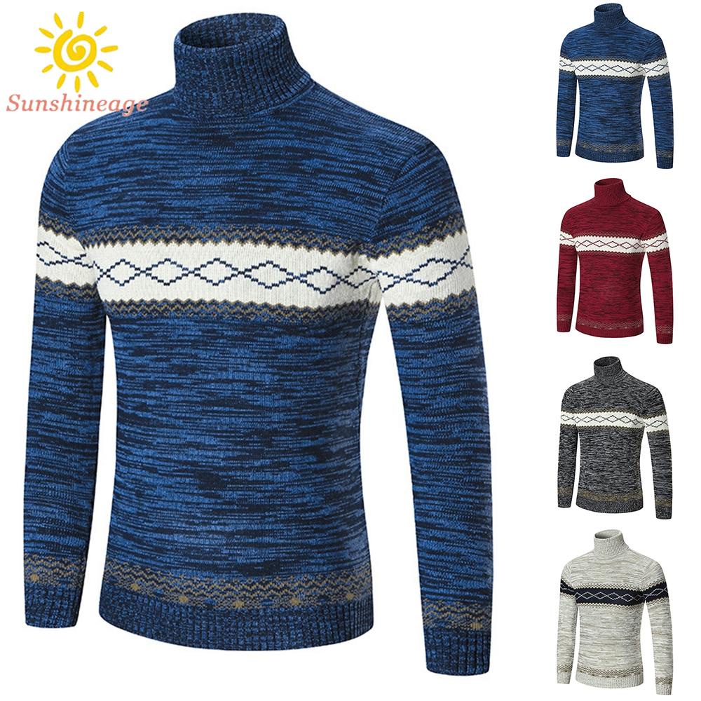 Áo Len DàI Tay Cổ Lọ Giữ ẤM Cho Nam