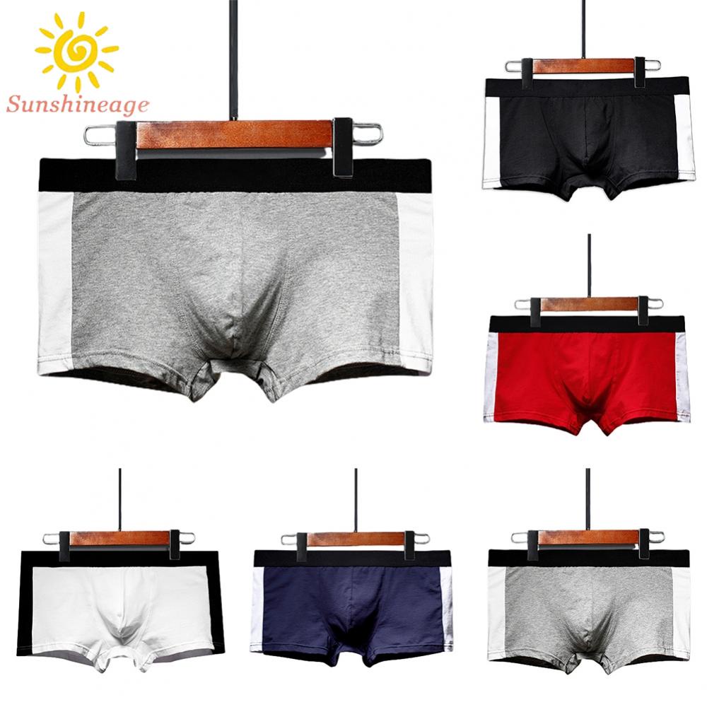 Quần Lót Boxer Co Giãn Màu Đen Xám Xanh Navy Thời Trang Cho Nam