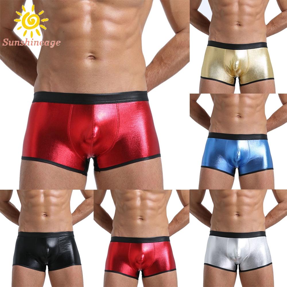 Quần Lót Boxer Giả Da Sáng Bóng Chất Liệu abs Bhs dns Dành Cho Nam