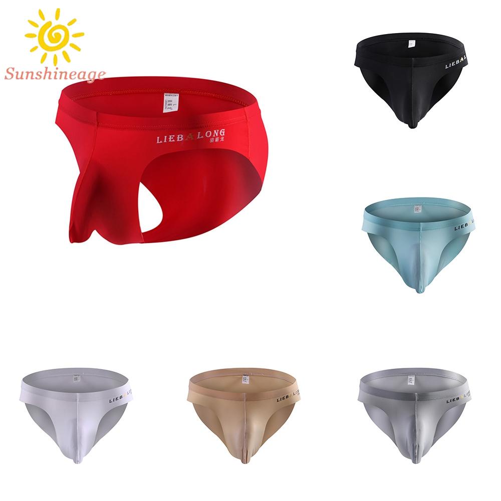 1 Quần Lót Lụa Lạnh Nylon Thoáng Khí Lưng Thấp Gợi Cảm Hàng Mới Dành Cho Nam M-3XL