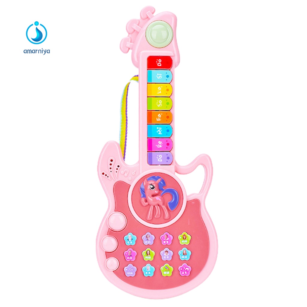 Đồ Chơi Đàn Ghita Điện AMAR Accompanying Đa Năng Có Dây Đeo Tiện Lợi Cho Bé Gái