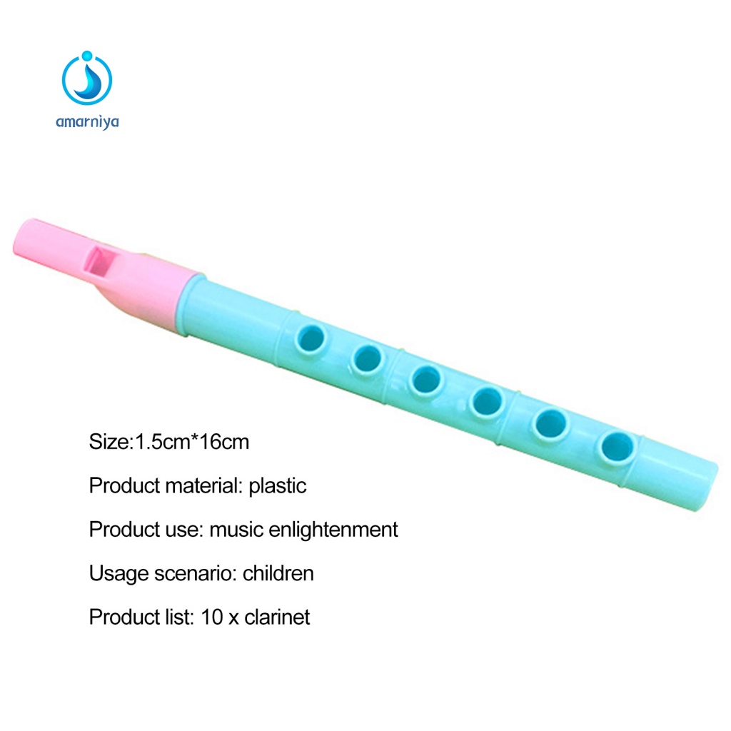 Set 10 Kèn Đồ Chơi Nhiều Màu Sắc Họa Tiết Hoạt Hình Cho Bé