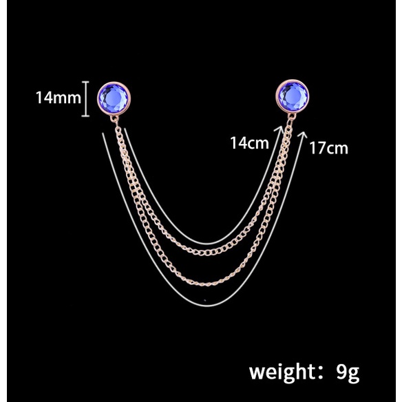 Trâm Cài Áo Đính Đá Tua Rua Thời Trang
