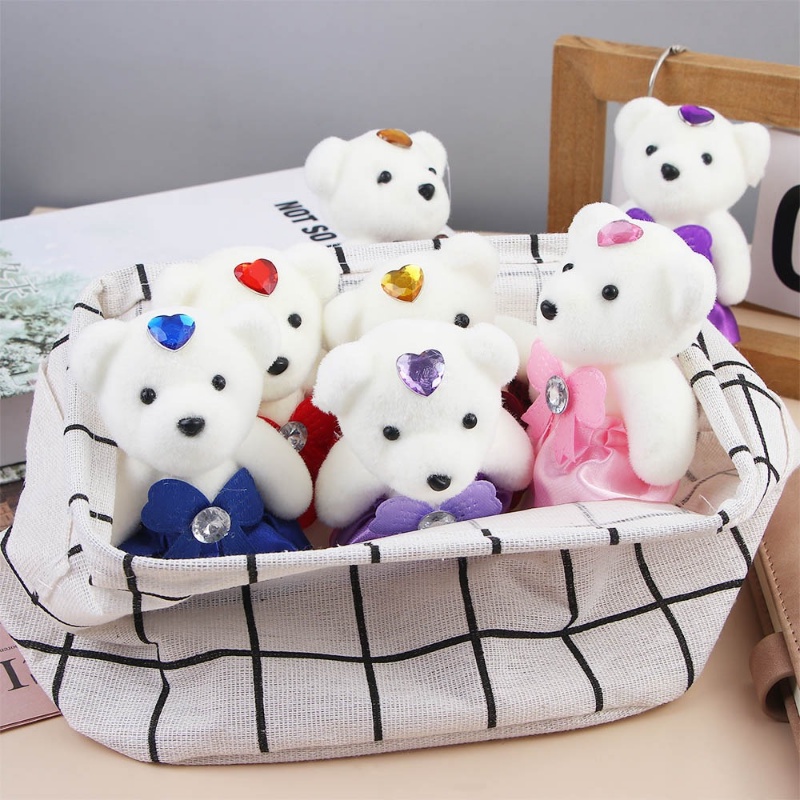 Set 10 Cặp Gấu Bông Hoạt Hình Dễ Thương Trang Trí Sinh Nhật / Đám Cưới / Valentine