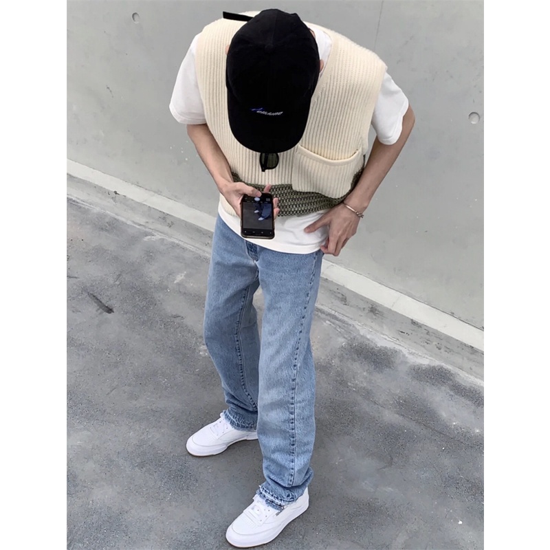 Le-vi 'S &amp; - Quần Jean Dài Thẳng Cỡ Nhỏ Thời Trang Cổ Điển 501 Giặt Được Thời Trang Unisexmykjtgeshfg