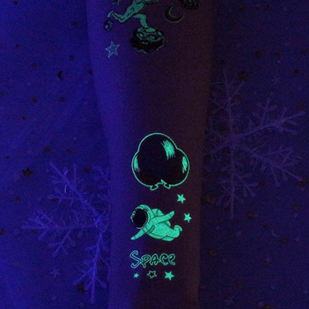 Hình Xăm Dán Tạm Thời Họa Tiết Hành Tinh Hoạt Hình Chống Nước Phát Sáng Cho Trẻ Em