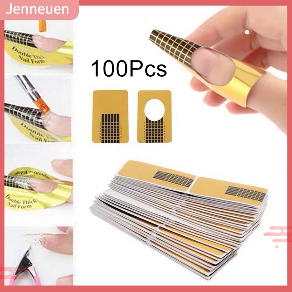 Bộ 100 Miếng Dán Định Hình Móng Tay Acrylic