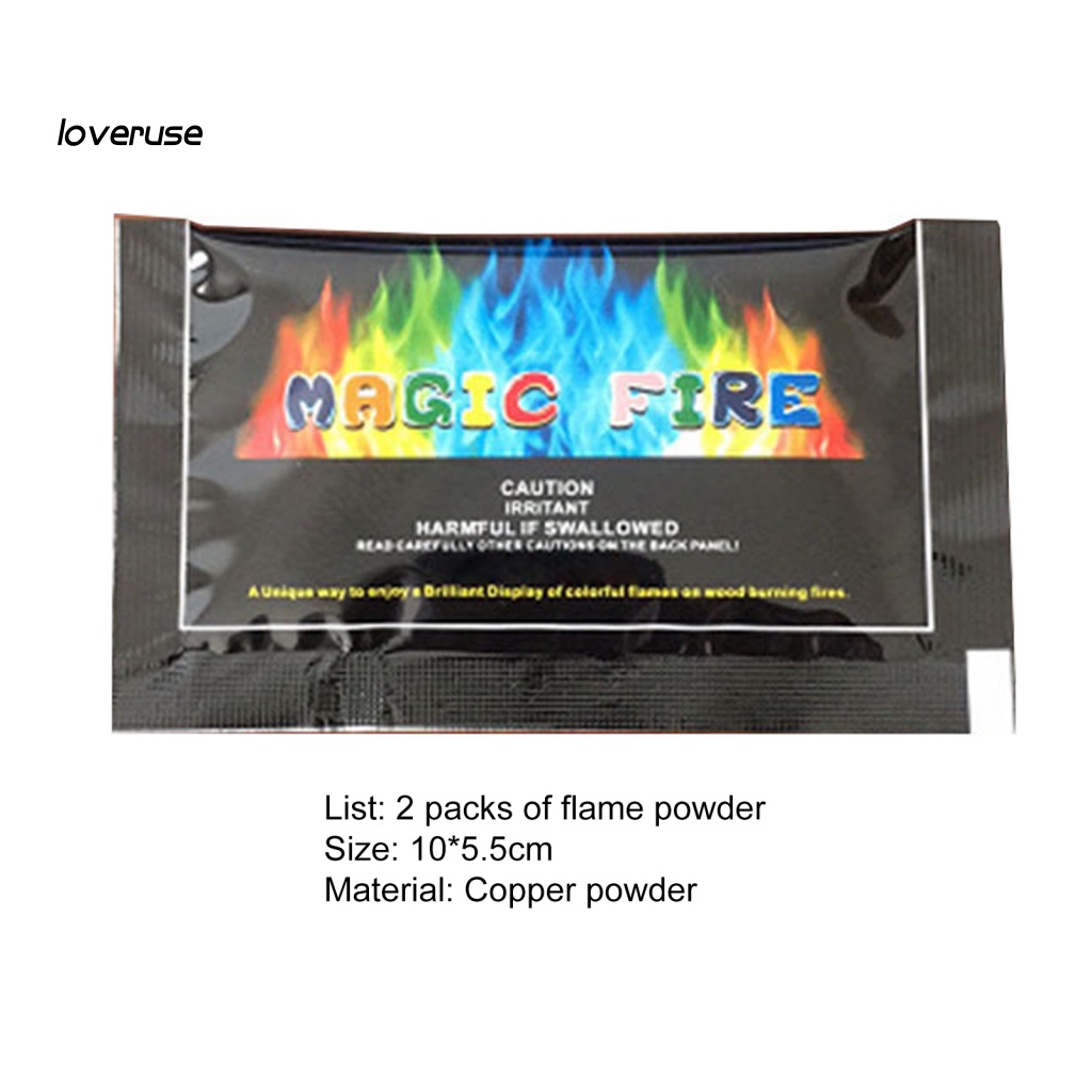 / Lo / 2 Túi Bột Màu Ngọn Lửa Sáng Tạo Không Mùi Dùng Trang Trí Quán Bar