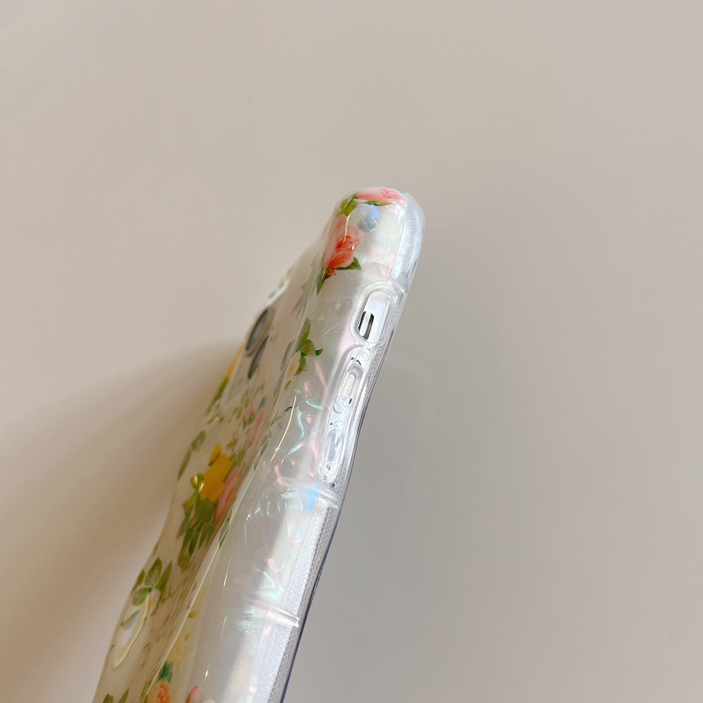 Ốp Điện Thoại TPU Mềm Chống Sốc Họa Tiết Hoa Cho IPhone 14 13 12 11 Pro Max