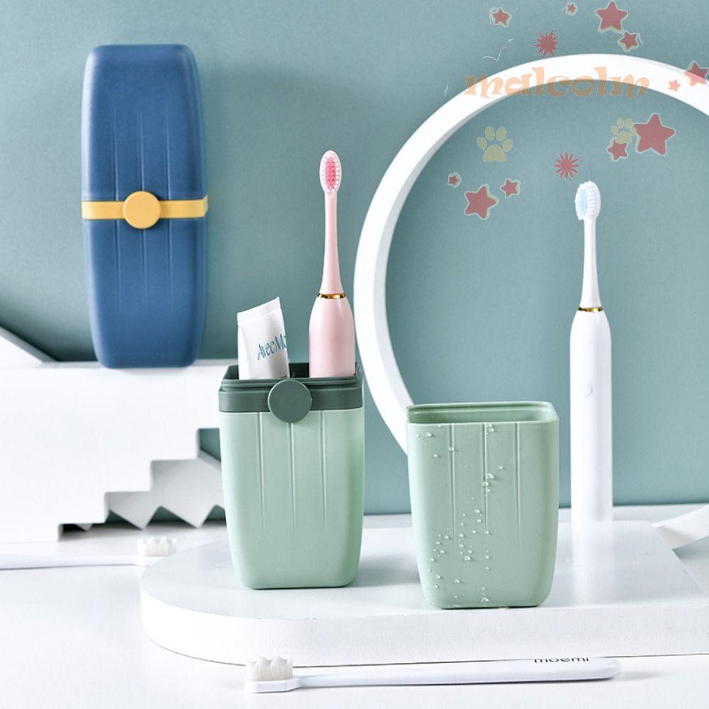 Giá Nhựa Đựng Bàn Chải Đánh Răng / Cốc Sắp Xếp Gọn Gàng Tiện Dụng Ốp