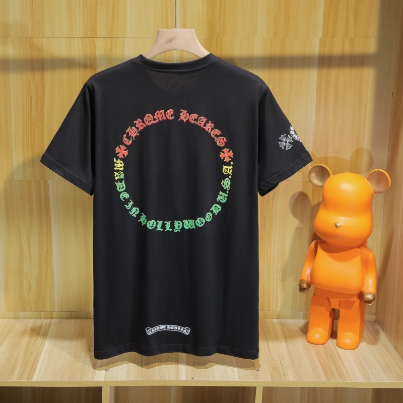 Chr88ome &amp; - Áo Thun Tay Ngắn In Hình Vòng Tròn Lớn Màu Gradient Hoa Thập Giá Mới Nhất Thời Trang Cổ ĐiểnEhfhdfgdg